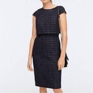 EVERYTHING MUST GO J Crew NWT Going Places Sheath Dress in Shadow Houndstooth